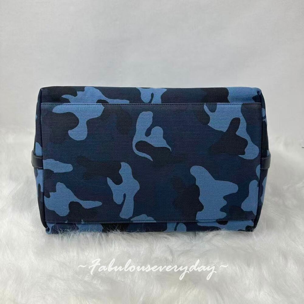 Coach Men's Small Tour Tote Bag With Camo Print Silver/Blue Multi CDQ74 NWT - Picture 7 of 8